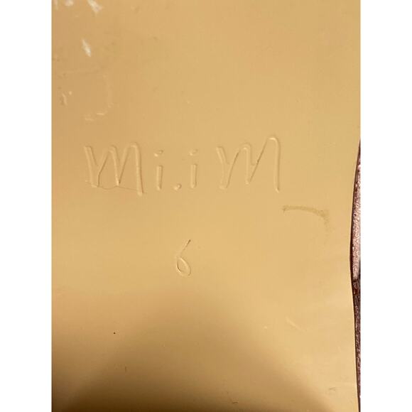 Mi.iM Mauve Rachel Casual Suede Leather Ruffle Block Heel Women's Size 6 - Picture 8 of 9